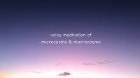 オンラインワーク 小宇宙ミクロコスモスと大宇宙マクロコスモス－Voice meditation－